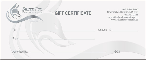 Silver Fox Gift Certificate